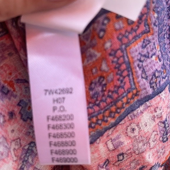 Lucky Brand Short Sleeve Peasant Top SZ XS - Picture 5 of 6